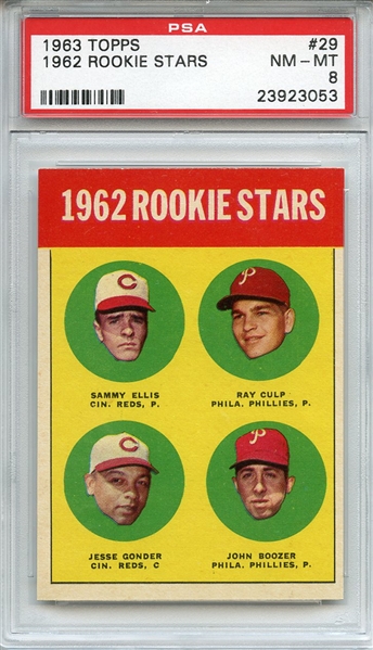 1963 Topps 29 1962 Rookie Stars PSA NM-MT 8