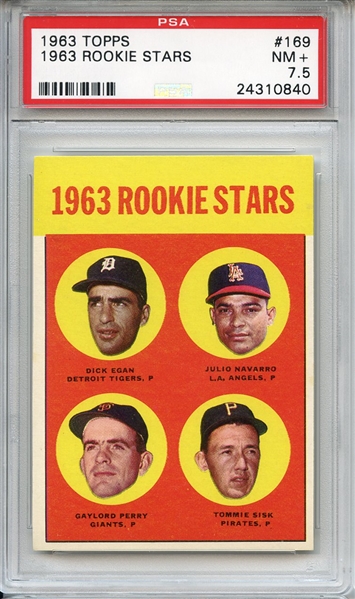 1963 Topps 169 Gaylord Perry PSA NM+ 7.5
