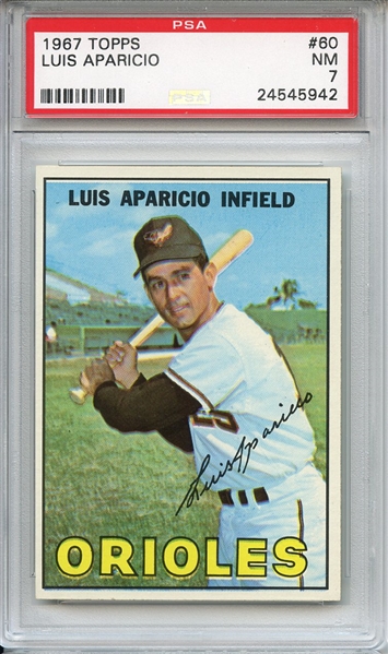 1967 Topps 60 Luis Aparicio PSA NM 7