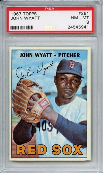 1967 Topps 261 John Wyatt PSA NM-MT 8