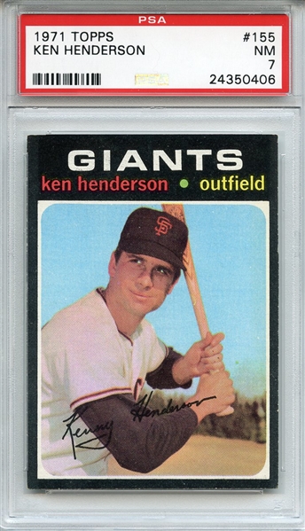 1971 Topps 155 Ken Henderson PSA NM 7