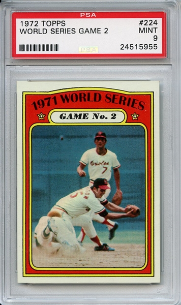 1972 Topps 224 World Series Game 2 PSA MINT 9