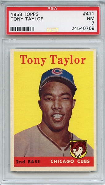 1958 Topps 411 Tony Taylor PSA NM 7