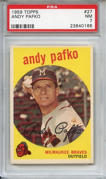 1959 Topps 27 Andy Pafko PSA NM 7