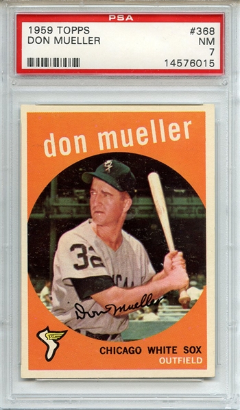 1959 Topps 368 Don Mueller PSA NM 7