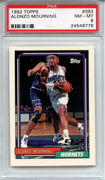 1992 Topps 393 Alonzo Mourning PSA NM-MT 8