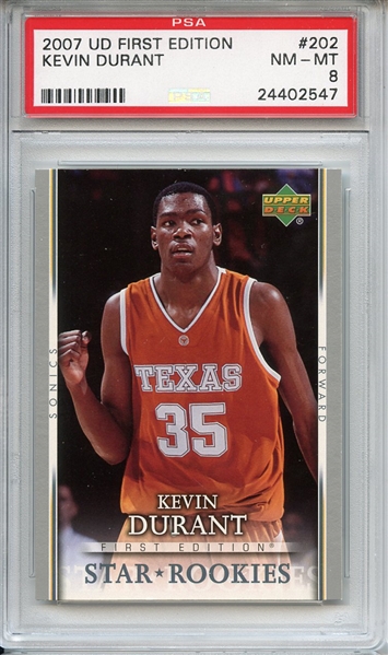 2007 UD First Edition 202 Kevin Durant PSA NM-MT 8