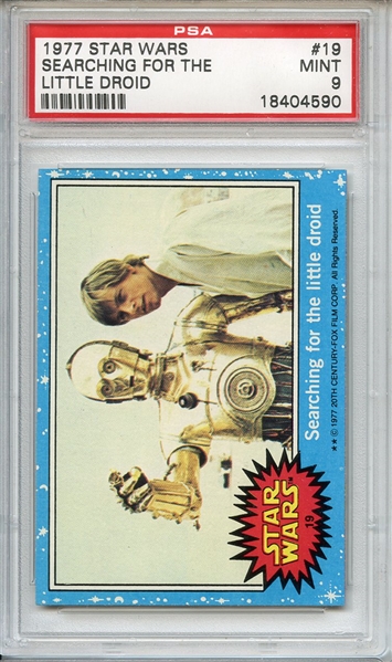 1977 Topps Star Wars 19 Searching for the Little Droid PSA MINT 9