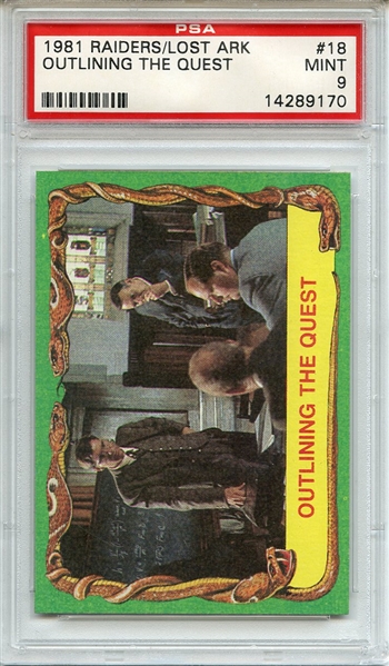 1981 Indiana Jones Raiders of the Lost Ark 18 Outlining the Quest PSA MINT 9