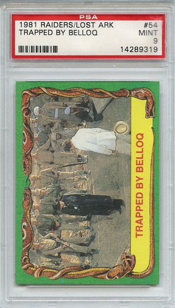1981 Indiana Jones Raiders of the Lost Ark 54 Trapped by Belloq PSA MINT 9