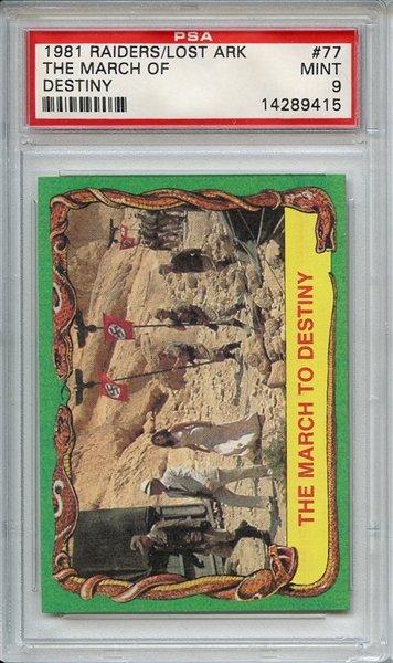 1981 Indiana Jones Raiders of the Lost Ark 77 The March of Destiny PSA MINT 9