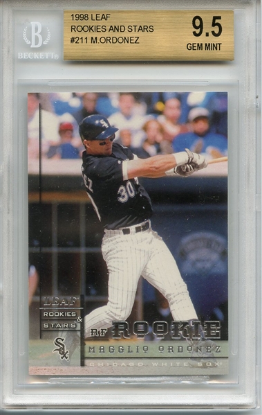 1998 Leaf Rookes and Stars 211 Magglio Ordonez RC BGS GEM MINT 9.5