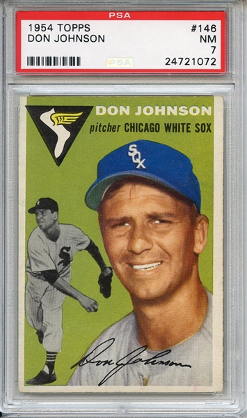 1954 Topps 146 Don Johnson PSA NM 7