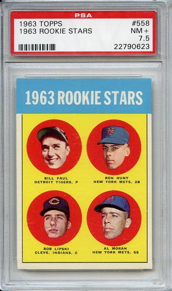 1963 Topps 558 Rookie Stars PSA NM+ 7.5