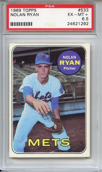 1969 Topps 533 Nolan Ryan PSA EX-MT+ 6.5