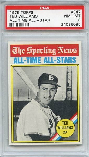 1976 Topps 347 Ted Williams PSA NM-MT 8