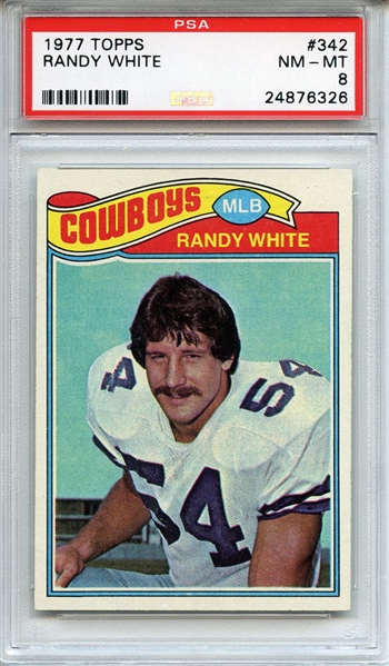 1977 Topps 342 Randy White PSA NM-MT 8