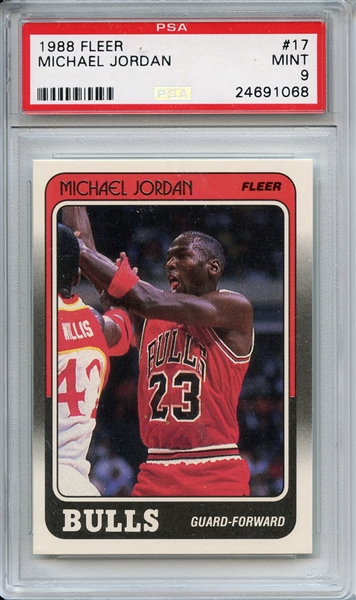 1988 Fleer 17 Michael Jordan PSA MINT 9