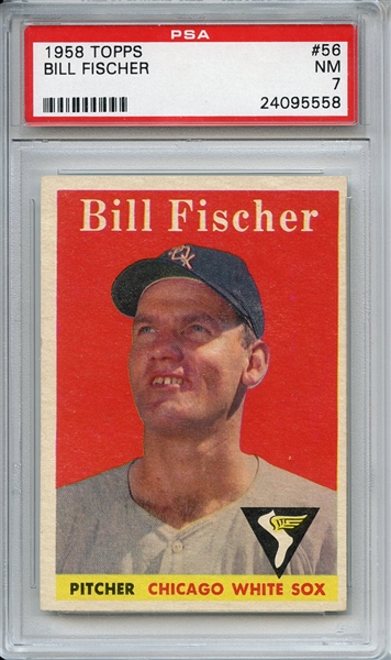 1958 Topps 56 Bill Fischer PSA NM 7