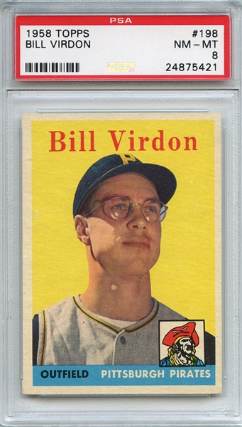 1958 Topps 198 Bill Virdon PSA NM-MT 8