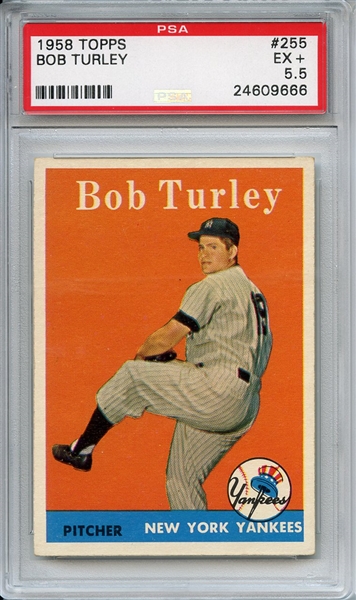 1958 Topps 255 Bob Turley PSA EX+ 5.5