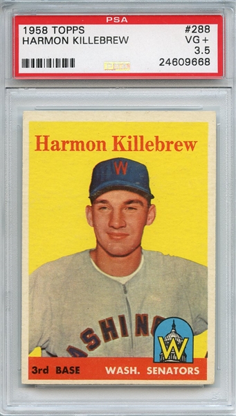 1958 Topps 288 Harmon Killebrew PSA VG+ 3.5