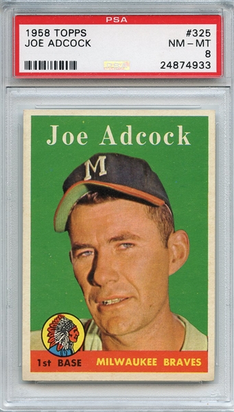 1958 Topps 325 Joe Adcock PSA NM-MT 8