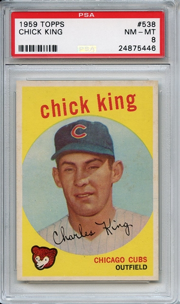 1959 Topps 538 Chick King PSA NM-MT 8
