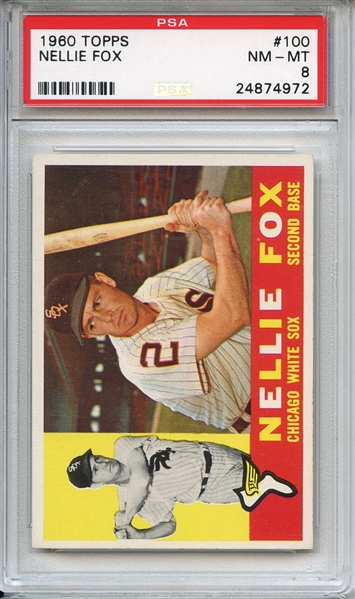 1960 Topps 100 Nellie Fox PSA NM-MT 8