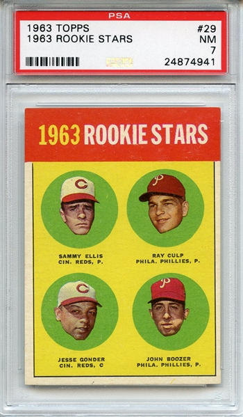 1963 Topps 29 Rookie Stars PSA NM 7