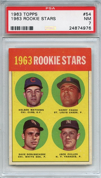 1963 Topps 54 Rookie Stars Dave Debusschere PSA NM 7