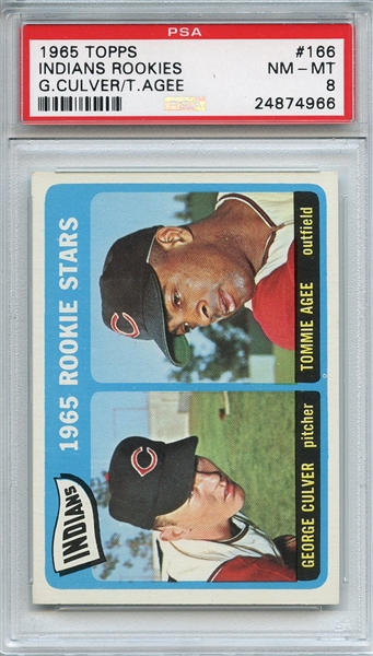 1965 Topps 166 Tommie Agee RC PSA NM-MT 8
