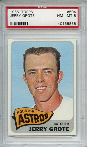 1965 Topps 504 Jerry Grote PSA NM-MT 8