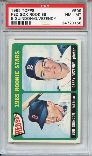 1965 Topps 509 Boston Red Sox Rookies PSA NM-MT 8