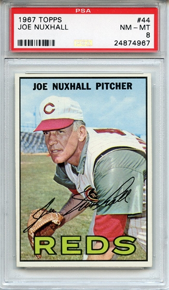 1967 Topps 44 Joe Nuxhall PSA NM-MT 8