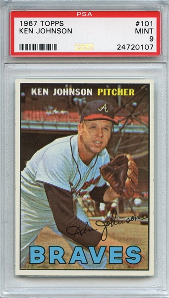 1967 Topps 101 Ken Johnson PSA MINT 9