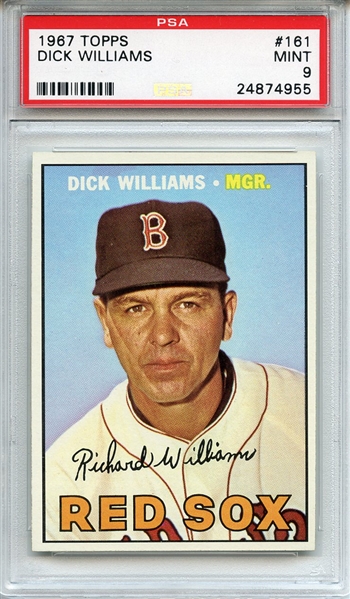 1967 Topps 161 Dick Williams PSA MINT 9