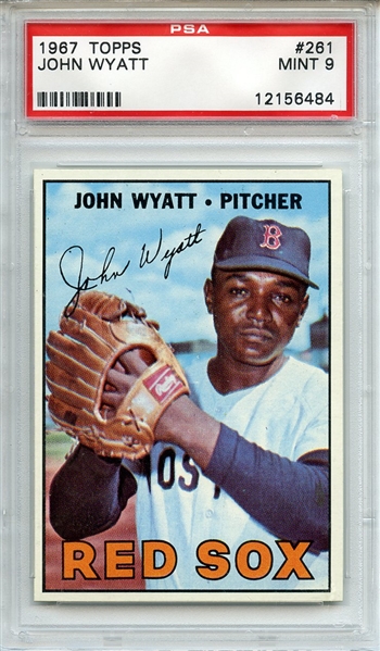 1967 Topps 261 John Wyatt PSA MINT 9