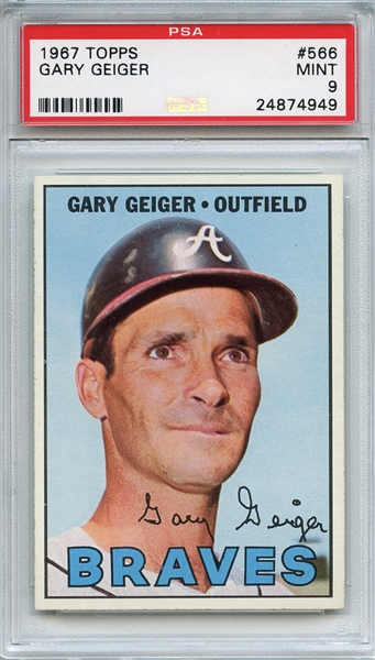 1967 Topps 566 Gary Geiger PSA MINT 9