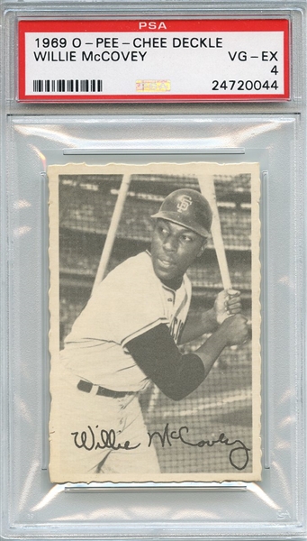 1969 O-Pee-Chee Deckle Edge Willie McCovey PSA VG-EX 4