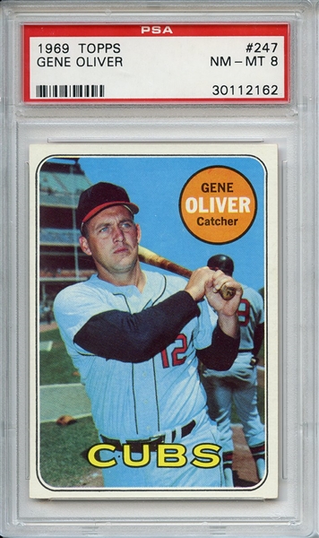 1969 Topps 247 Gene Oliver PSA NM-MT 8