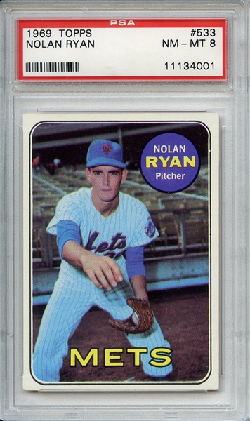 1969 Topps 533 Nolan Ryan PSA NM-MT 8