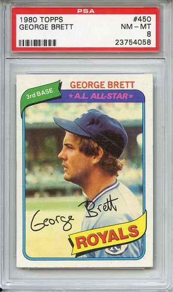 1980 Topps 450 George Brett PSA NM-MT 8