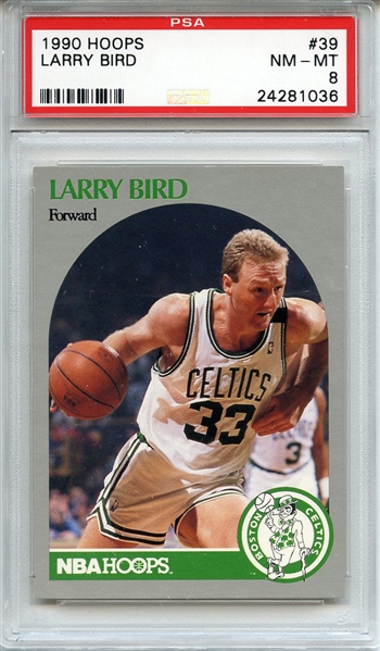 1990 Hoops 39 Larry Bird PSA NM-MT 8