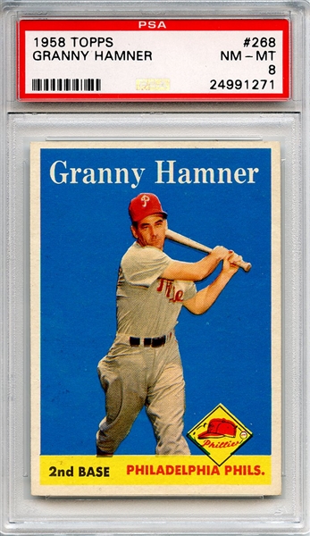 1958 Topps 268 Granny Hamner PSA NM-MT 8