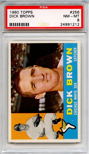 1960 Topps 256 Dick Brown PSA NM-MT 8