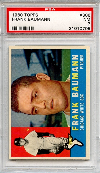 1960 Topps 306 Frank Baumann PSA NM 7