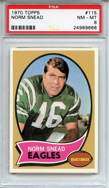 1970 Topps 115 Norm Snead PSA NM-MT 8
