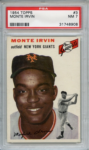 1954 Topps 3 Monte Irvin PSA NM 7