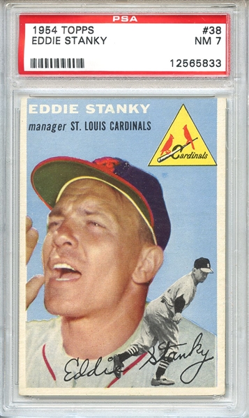 1954 Topps 38 Eddie Stanky PSA NM 7